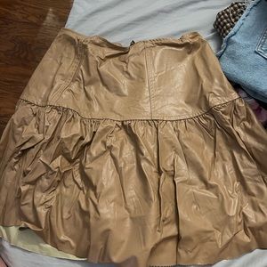 Pleather skirt! Super wrinkly on camera but so cute on!